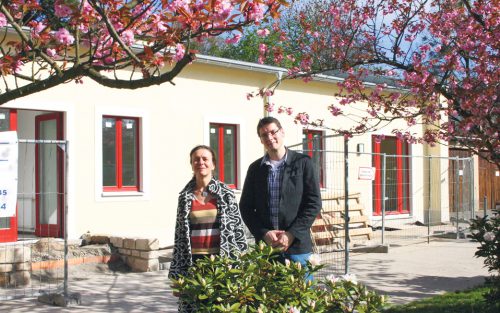 Freuen sich auf den neuen Standort und die Zusammenarbeit mit den hier ansässigen Vereinen: Christine Weimann und Daniel Skupin. Foto: Pohl