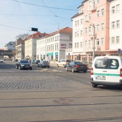 Auch heute noch ist der Bischofsweg eine vielbefahrene Verkehrsader. Foto: S. Möller