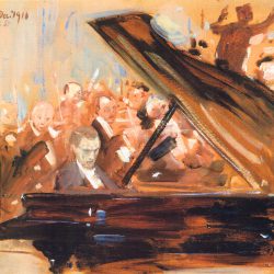 Rachmaninow am Flügel – 1910 gemalt von Robert Sterl. Repro: Katalogbild