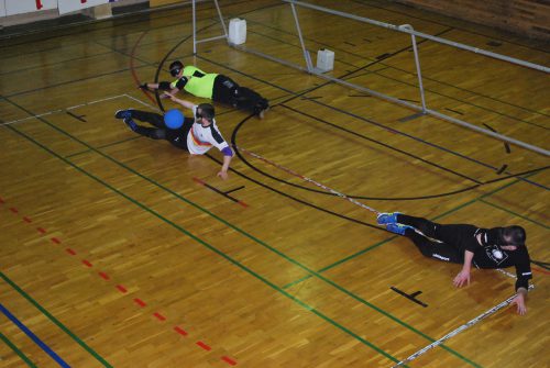 Beim Goalball. Foto: Claudia Trache