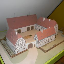 Modell des Hofes Johann George Palitzschs nach einer Zeichnung von August Koenig aus dem Jahr 1806. Modellbau: Franz Brettschneider, 1988. Foto: RF