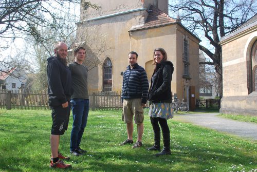 Immer auf Achse im Stadtteil: Tobias Bohnet, Willi Löffler, Steve Langer und Antje Skupin (v. l.n.r.). Foto: Trache