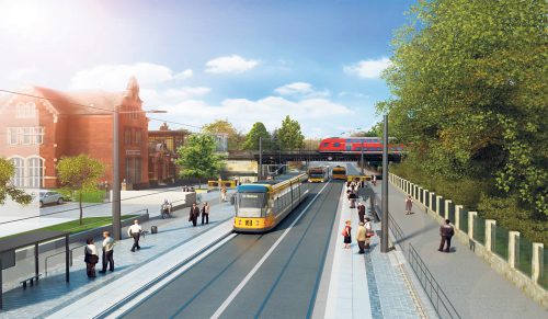 Zukunftsmusik »Stadtbahn 2020«: Bis Anfang 2018 soll die Verlegung der Straßenbahntrasse in die Oskar- und in die Tiergartenstraße dauern. Verbunden damit ist ein grundhafter Ausbau von Fahrbahn und Gehweg auf verschiedenen Abschnitten der Tiergartenstraße. Visualisierung: Straßen- und Tiefbauamt Dresden