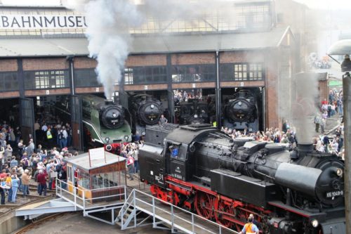 zum 9. Dampfloktreffen werden auf dem Gelände des Eisenbahnmuseums wieder viele Dampflokomotiven präsentiert. Foto: Verein/Hobl