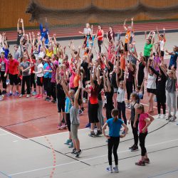 Bei der Vorbereitung auf den Lauf. Foto: Claudia Trache