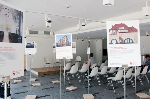 Die Ausstellung Ausstellung im neu eröffneten Zentrum für Baukultur Sachsen im Kulturpalast. Foto: Pohl