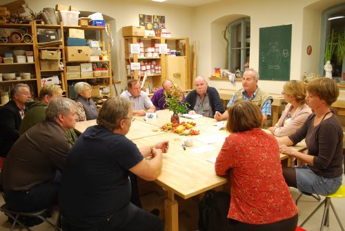 Diskussion in einer der vier Arbeitsgruppen. Foto: Trache