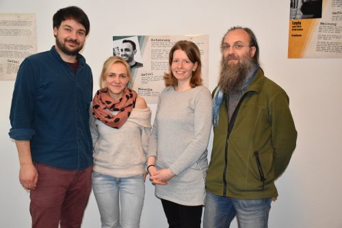 Annemarie Weigl (3. v. l.) leitet das Büro in der Gamigstraße. Ihr zur Seite stehen Conrad Blumenstein, Julia Rump und Ingolf Gutte (v. l.). Foto: Trache
