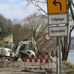 Achtung Umleitung, heißt es nun am Körnerweg. Foto: Pohl