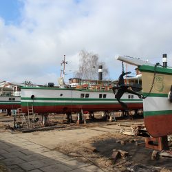 Über den Winter sind die historischen Dampfer der Sächsischen Dampfschiffahrt monatelang in der Laubegaster Werft fit gemacht worden für die neue Saison. Zum Start am 29. März ging es wieder auf die Elbe. Jede Menge Touren werden zwischen Seußlitz und Bad Schandau angeboten. Foto: Pohl