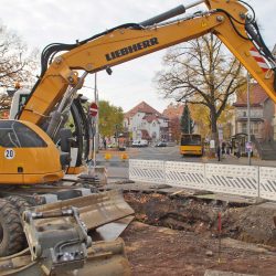 Aushubarbeiten am Wasaplatz. Foto: Steffen Dietrich