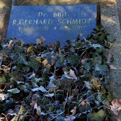 Die Grabstätte von Dr. phil. Schmidt. Foto: Brendler