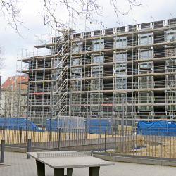 Der Rohbau des neuen Alumnats ist fertig. Foto: Pohl