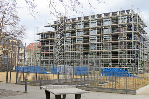 Der Rohbau des neuen Alumnats ist fertig. Foto: Pohl