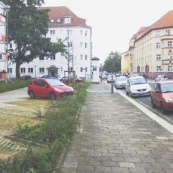 Teilstück der Tichatscheckstraße von Alttrachau aus gesehen. Foto/Repro: Brendler