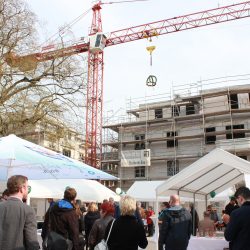 Der Rohbau steht: Mit einem Richtfest wurde das gebührend gefeiert. Foto: Pohl