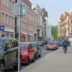 Auf der Hüblerstraße sollen Radfahrer künftig entgegen der Einbahnstraßenrichtung fahren dürfen. Foto: Pohl