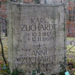 Grabstellle des Ehepaars Zuchardt auf dem Heidefriedhof. Foto: Brendler