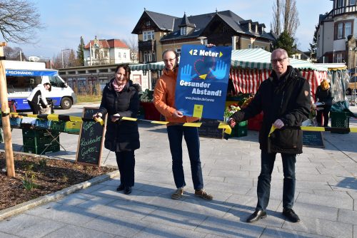 Am 2. April wurde der neue Wochenmarkt eröffnet. Foto: Trache