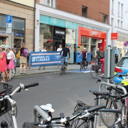 Fahrrad-Demo des ADFC am 17. Juni 2020 in der Hüblerstraße. Foto: Pohl