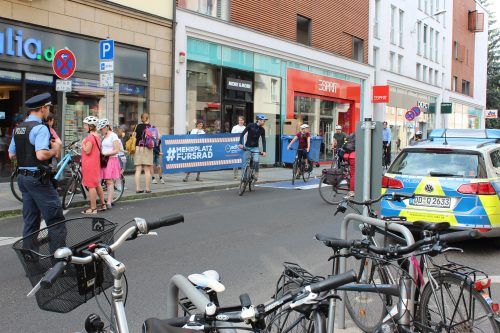 Fahrrad-Demo des ADFC am 17. Juni 2020 in der Hüblerstraße. Foto: Pohl