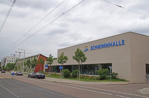 Der Schwimmsportkomplex Freiberger Platz. Foto: Steffen Dietrich