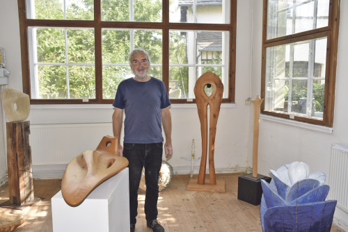 Atelierbesuch bei Reinhard Pontius. Foto: Trache