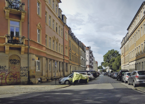 Die Hartigstraße verbindet die Gehestraße mit der Leipziger Straße. Repro/Foto: Brendler