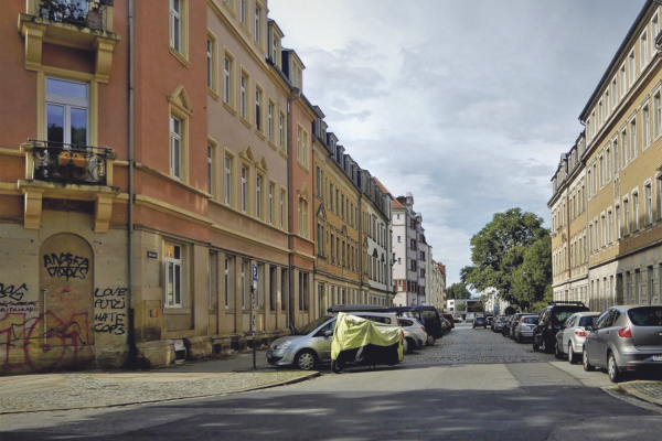 Die Hartigstraße verbindet die Gehestraße mit der Leipziger Straße. Repro/Foto: Brendler