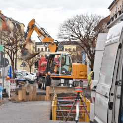 Die Bauarbeiten sind in der Oschatzer Straße in ihre letzte Phase getreten. Foto: Möller