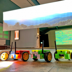 Die Roboberfahrzeuge stehen bereit zur Erkundungstour durch das Museum. Foto: TSD