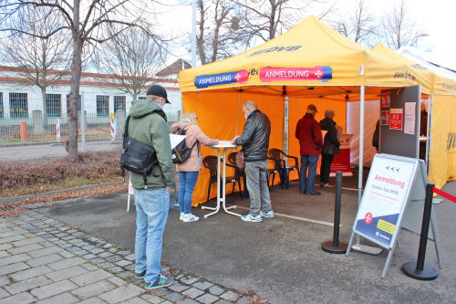 Das Testzentrum wird gut angenommen. Foto: Pohl