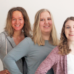 Carolin Teichert, Charlotte Matthiessen und Katharine Weise arbeiten an einem Forschungsprojekt zur Lebenssituation von Senioren. Foto: PR