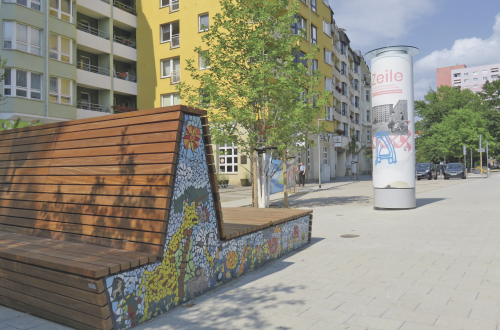 Der Bönischplatz ist bereit für ein quirliges Fest. Foto: Pohl