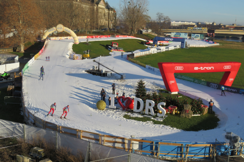 Der Ski-Weltcup sorgte voriges Jahr für tolle Bilder aus Dresden, musste aber ohne Zuschauer stattfinden. Foto: Pohl