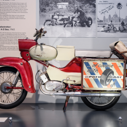 Blick in die Ausstellung: Legendäre Mopeds aus Suhl. Fotos: Frank Grätz/Verkehrsmuseum