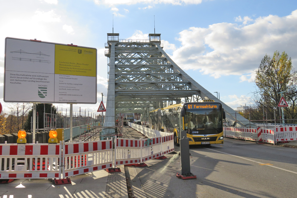 „Blaues Wunder“ wird mehrere Nächte gesperrt „Blaues Wunder“ wird mehrere Nächte gesperrt