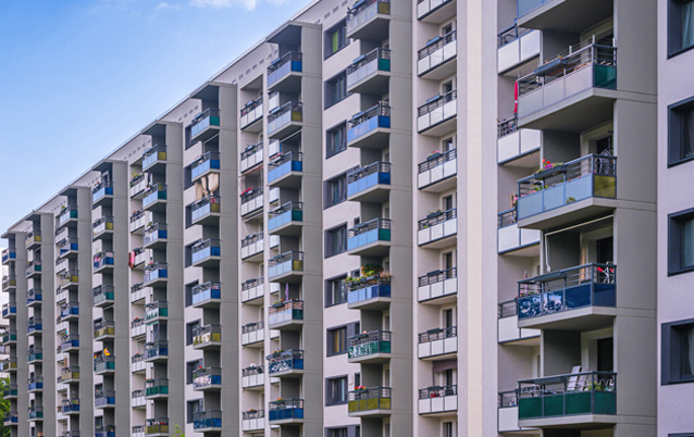 Sanierte Plattenbauten. Foto: Archiv Wirsig
