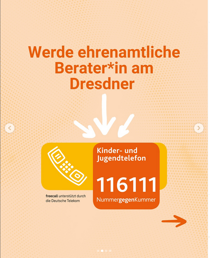 Der Kinderschutzbund sucht ehrenamtliche Beraterinnen und Berater. Screenshot: PR