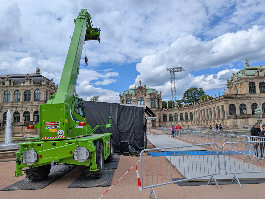 Im Zwinger laufen die Vorbereitungen für das besondere Konzert-Event über Pfingsten. Foto: Pohl
