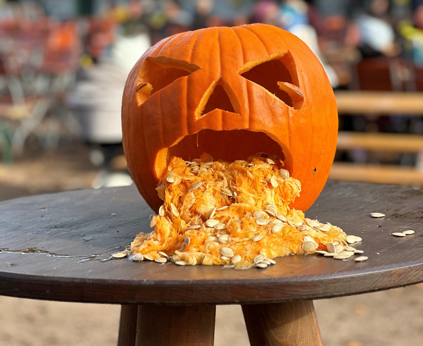 Kürbisse als Deko zu Halloween im Landgut Hofewiese. Foto: PR